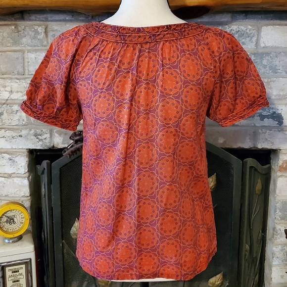 Vintage Fossil Short Sleeve Blouse - Picture 4 of 5